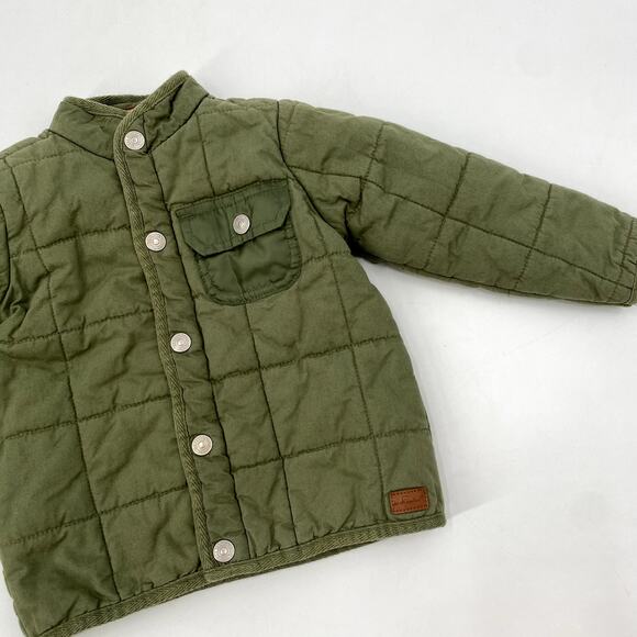 7 For All Mankind Green Quilted Jacket - Picture 1 of 4